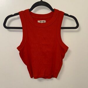 Madewell Orange Crop Muscle Tee Tank Top